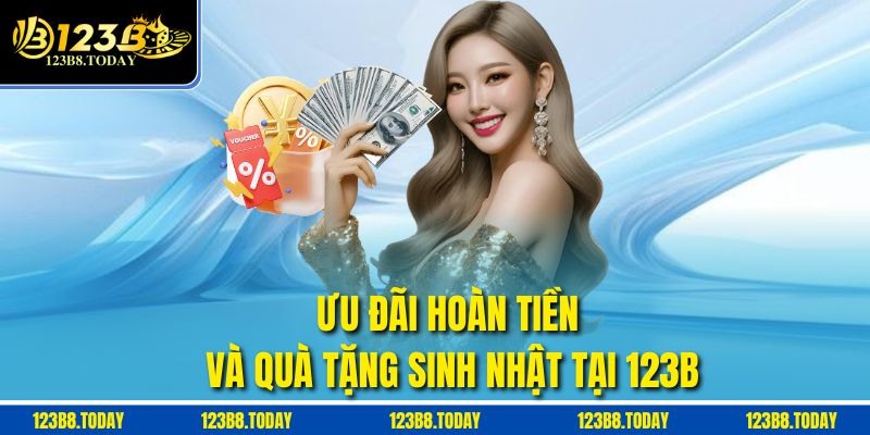 Ưu đãi hoàn tiền và quà tặng sinh nhật tại 123B